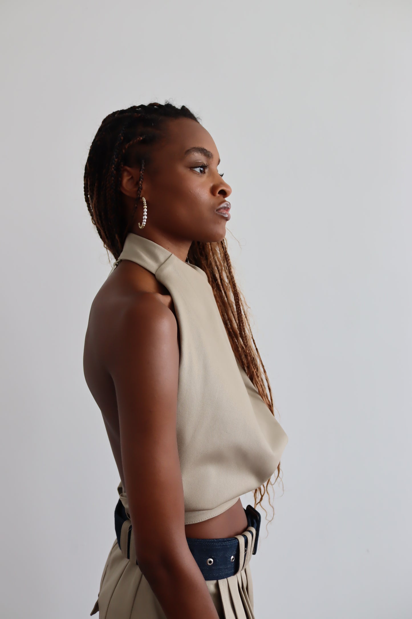 Vera Halter Top (Khaki)