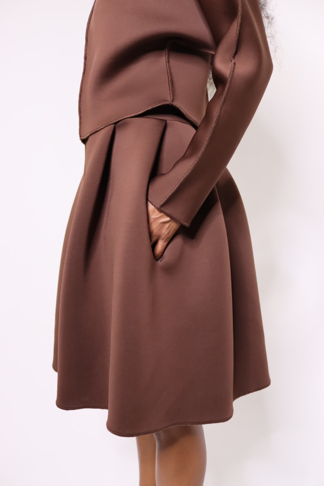 Oliver Pleated Shorts (Brown)