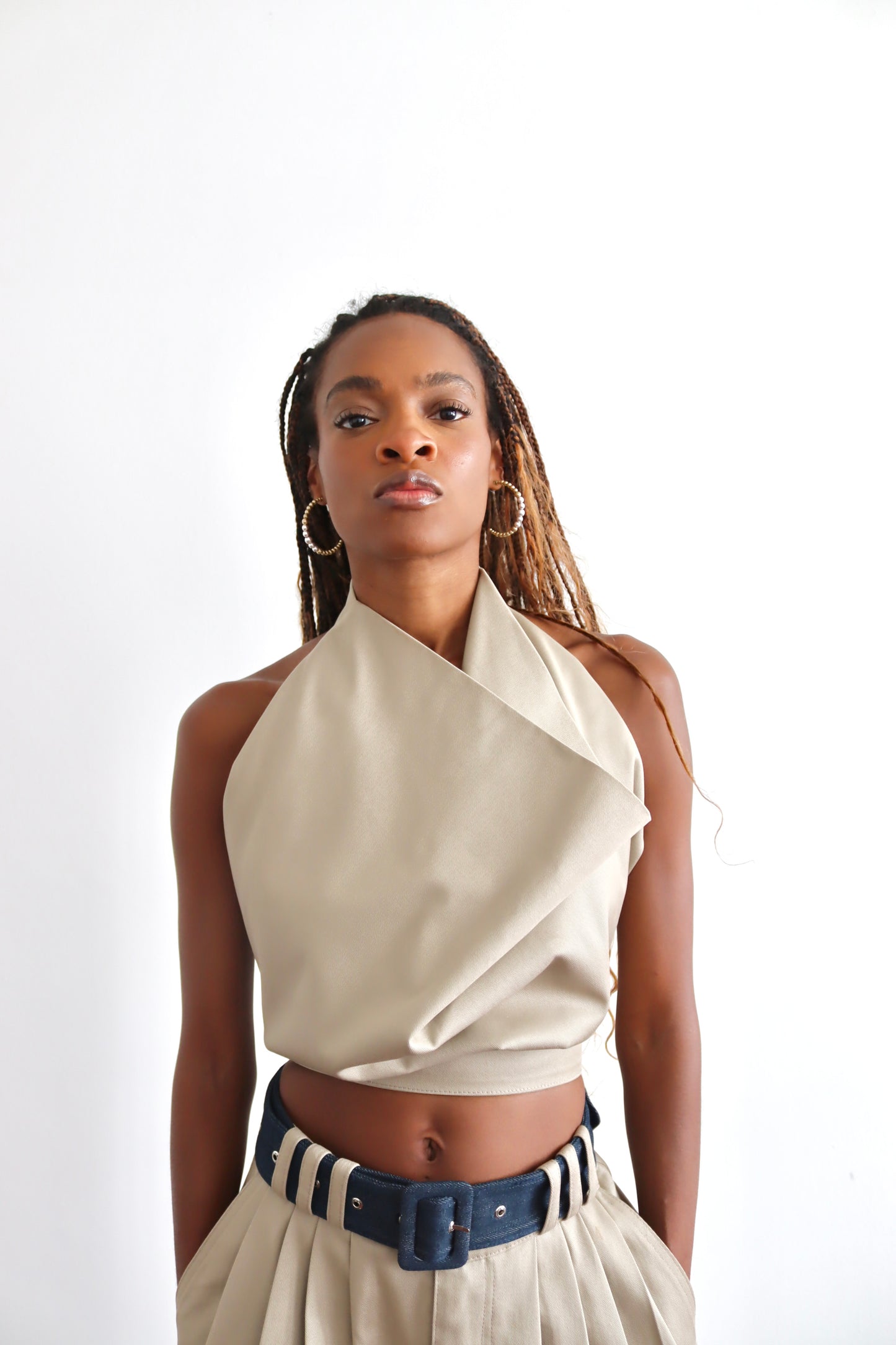 Vera Halter Top (Khaki)