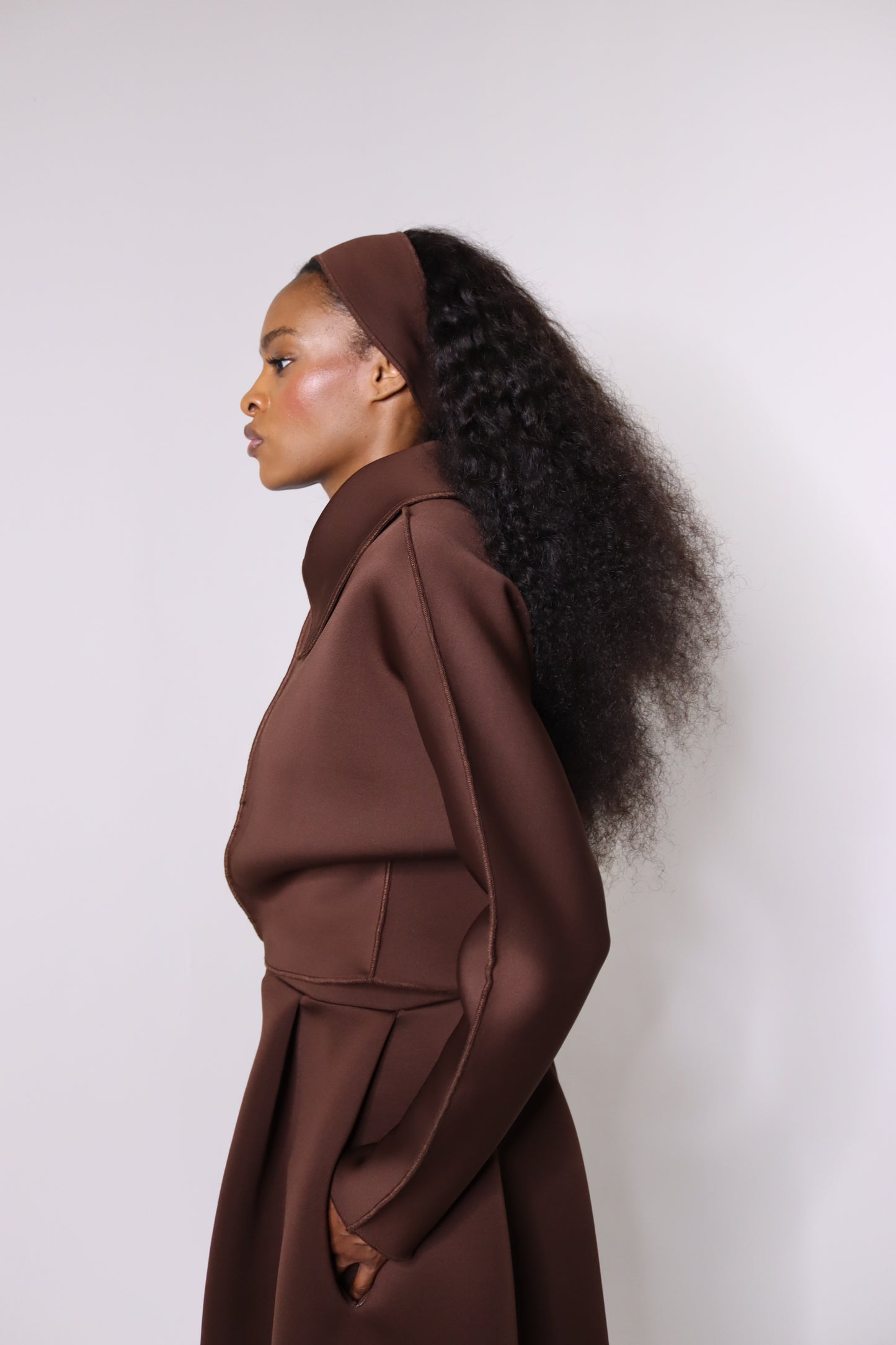 Tommy Collar Top (Brown)