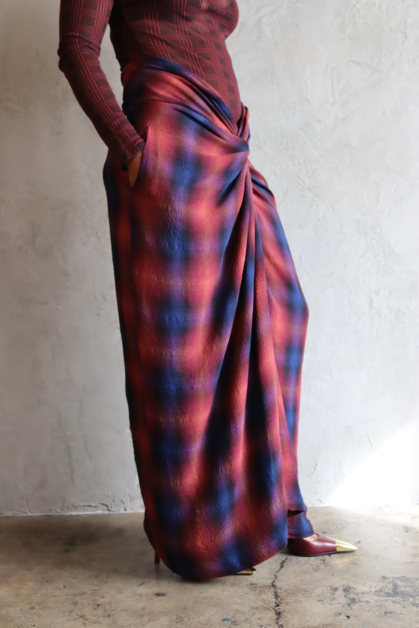 Yoshi Twist Pant (Plaid)