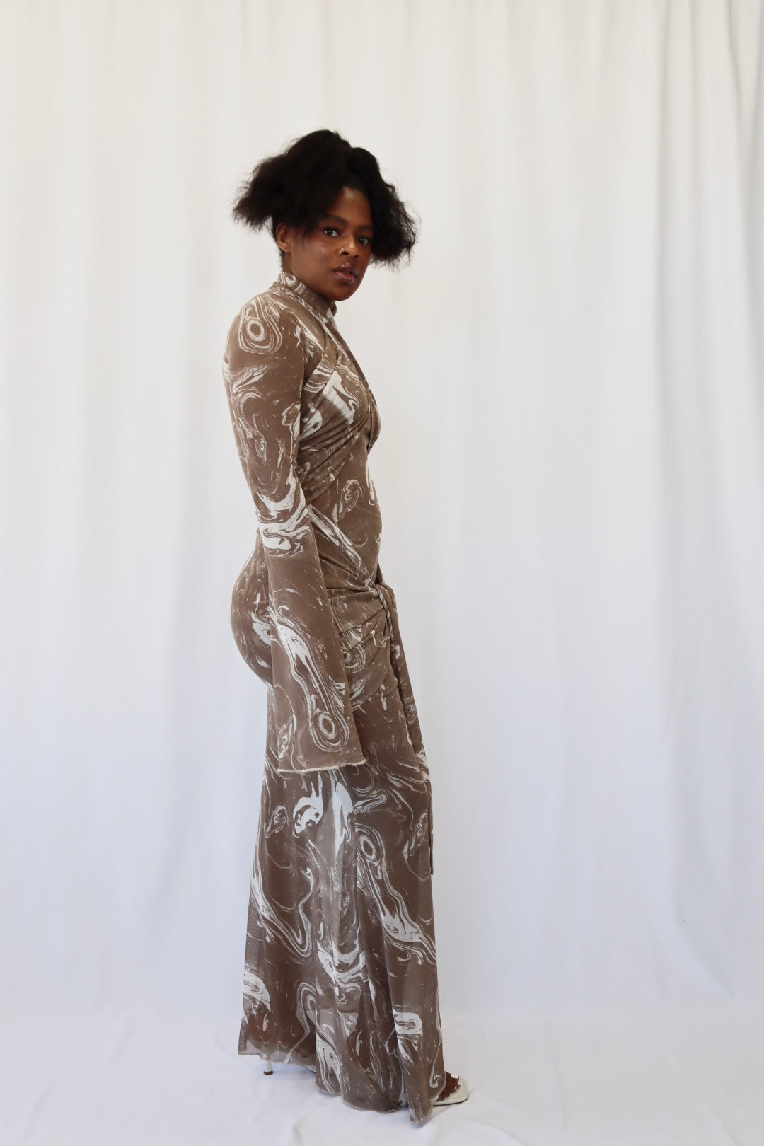 Wesley Sheer Wrap Dress
