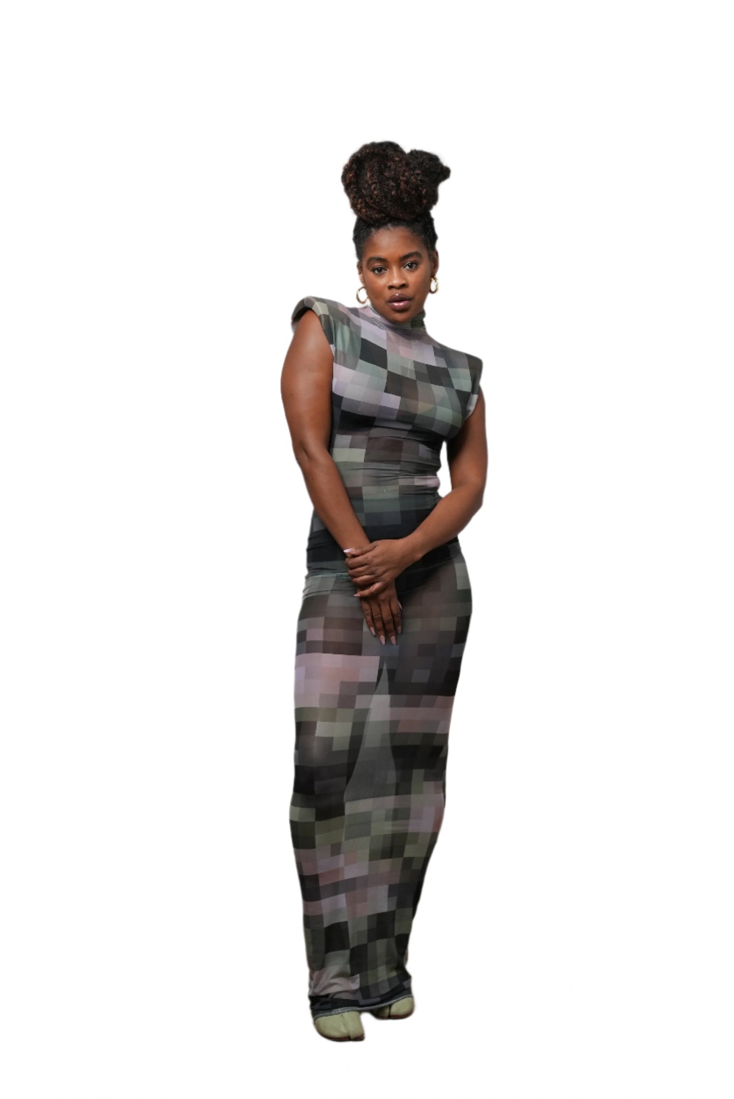 Vince Strong Shoulder Dress