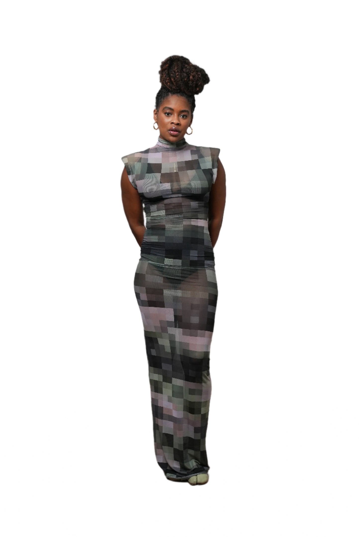 Vince Strong Shoulder Dress