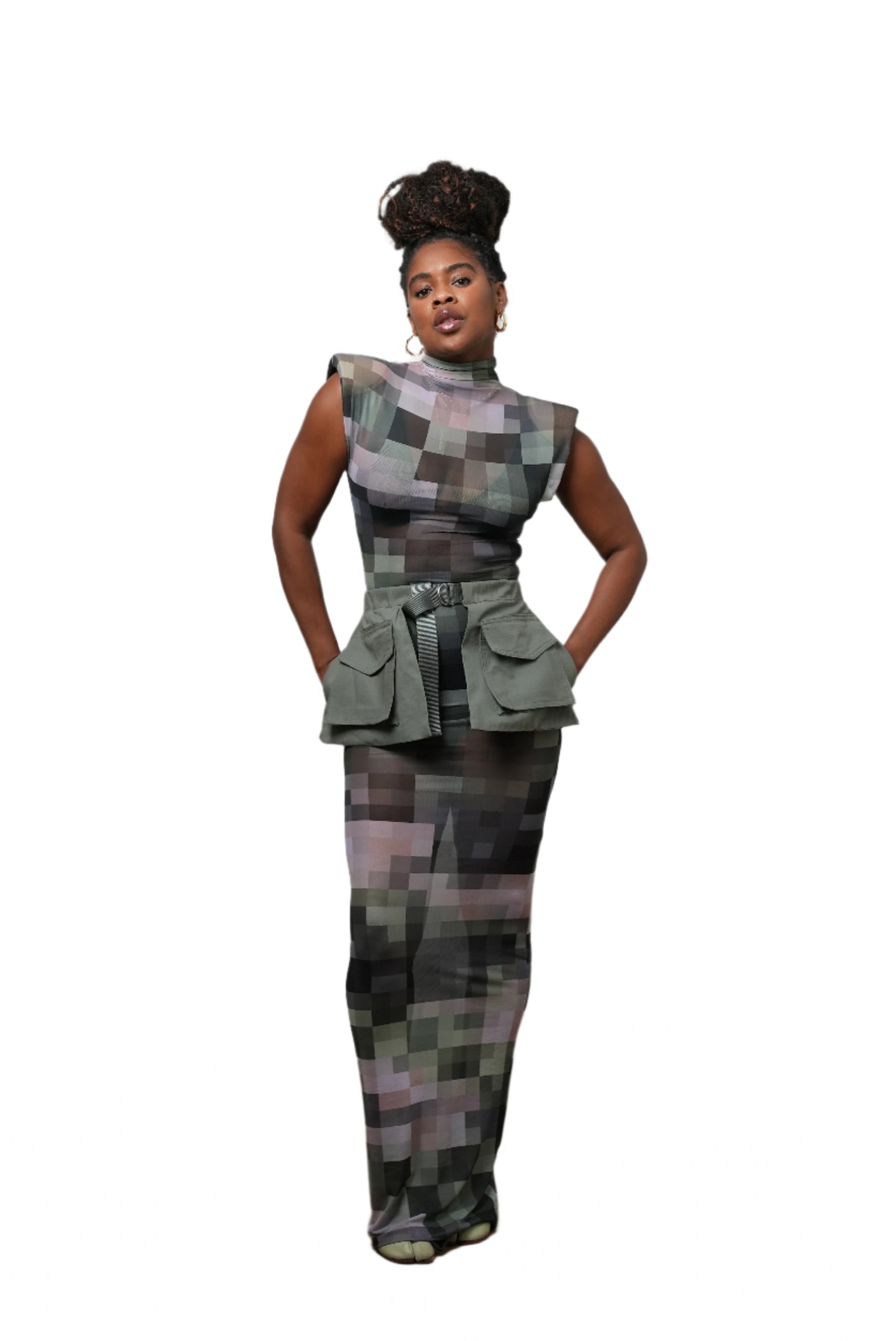 Vince Strong Shoulder Dress
