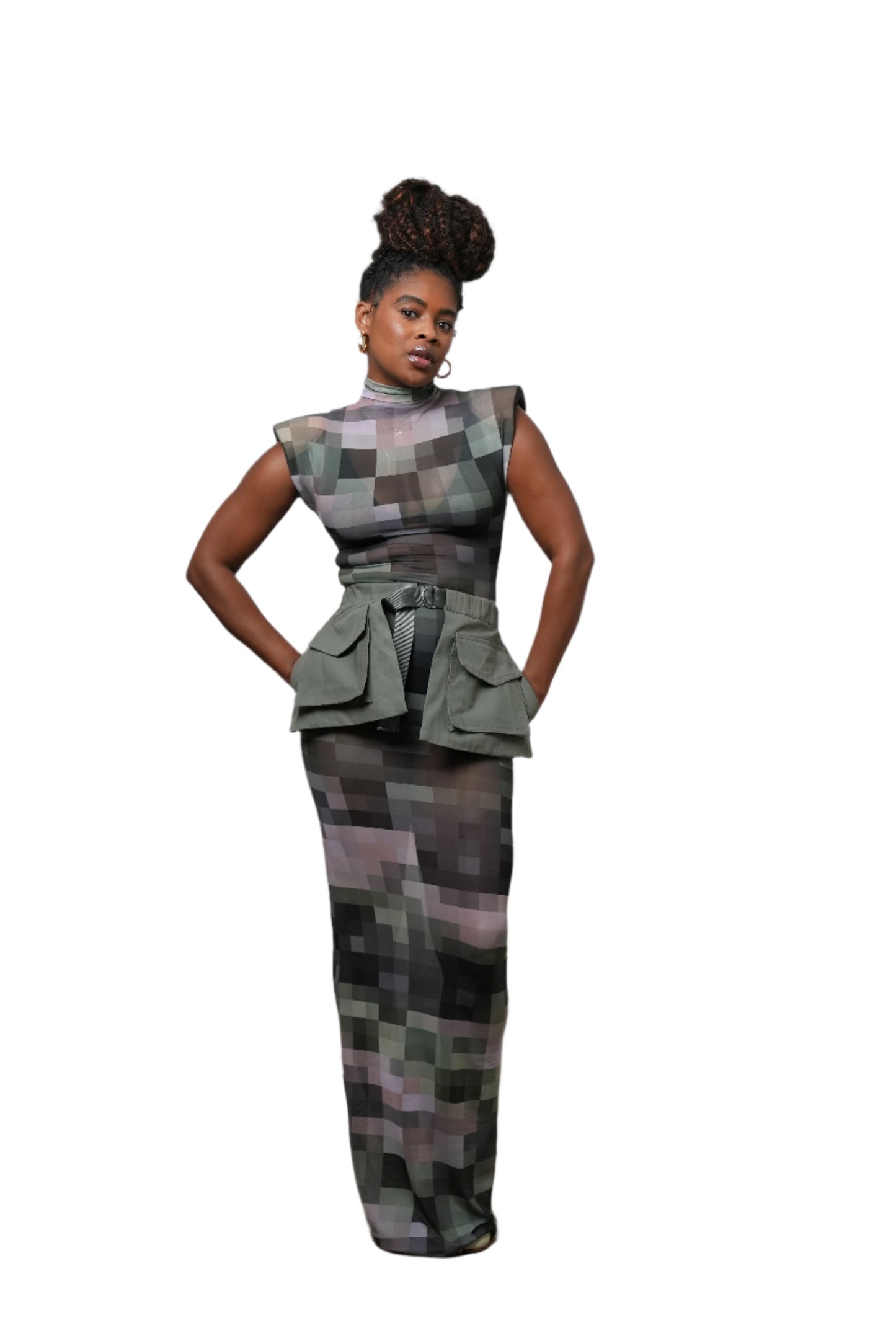 Vince Strong Shoulder Dress