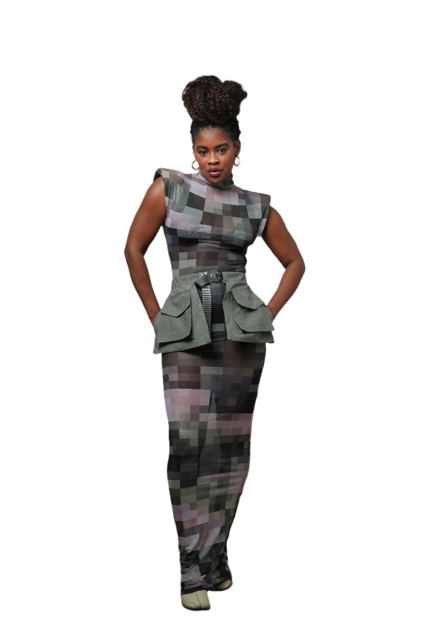 Vince Strong Shoulder Dress
