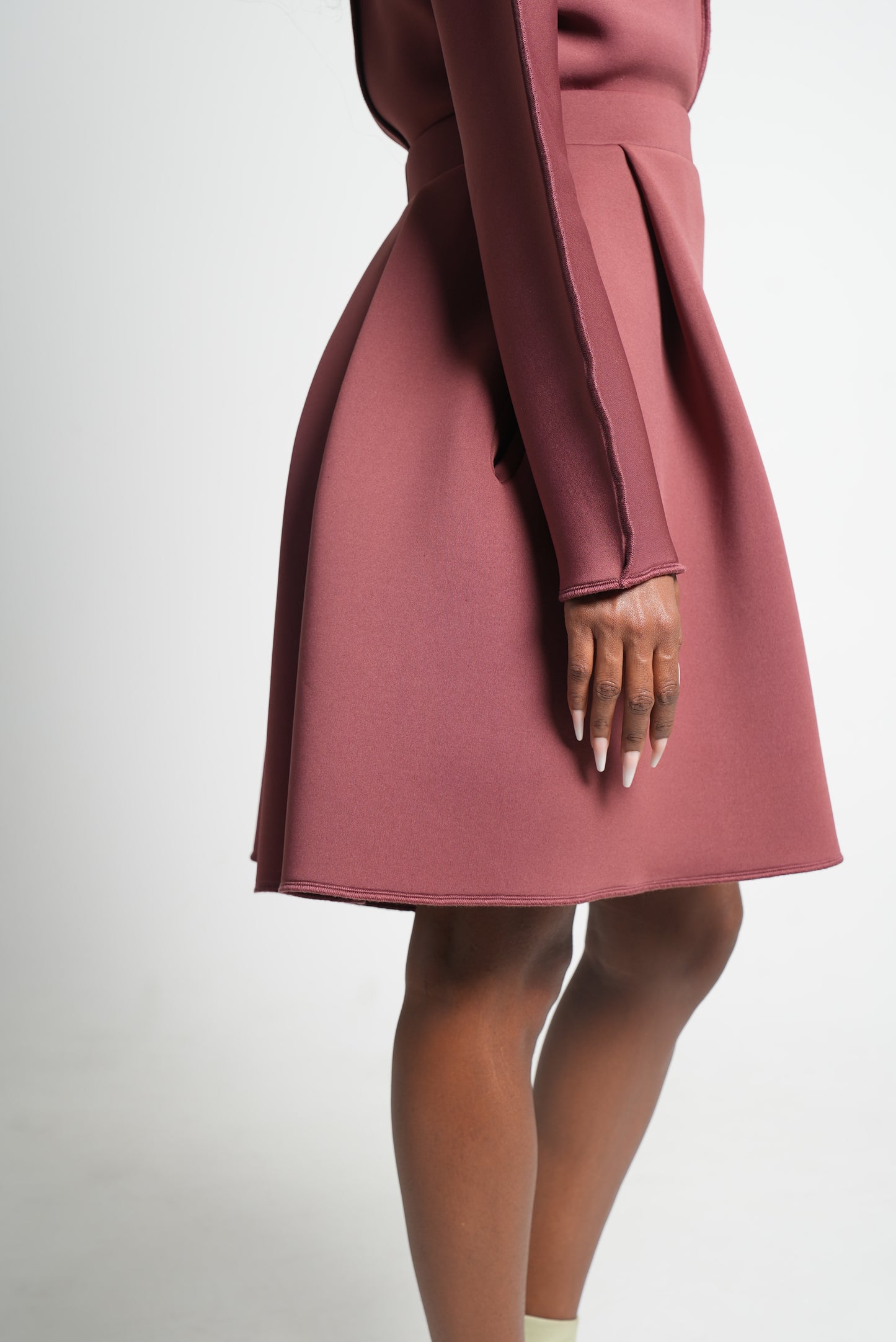 Oliver Pleated Shorts (Marsala)