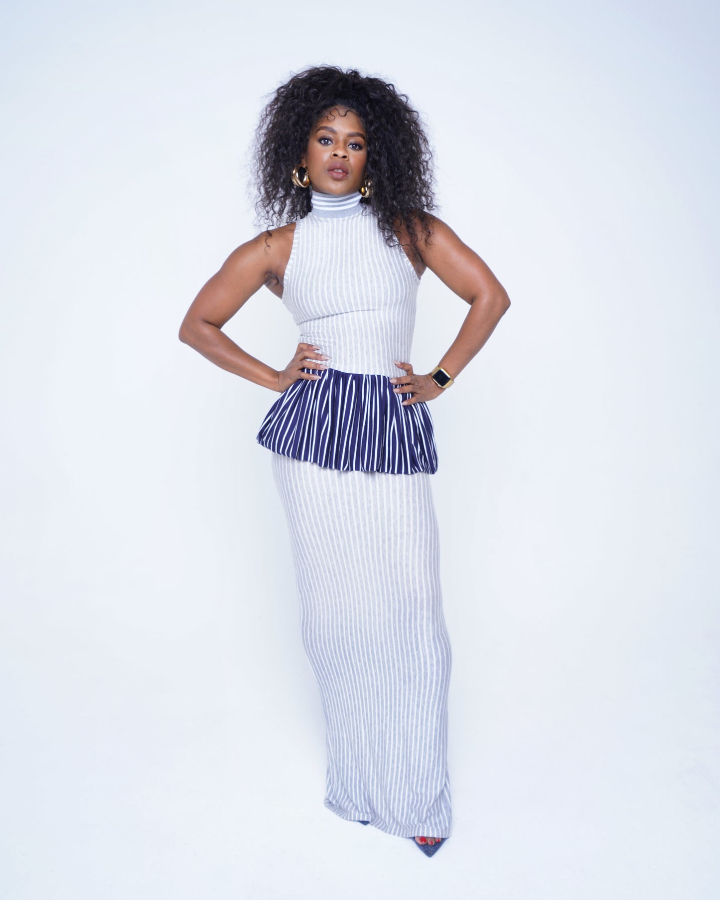 Sienna Peplum Maxi Dress