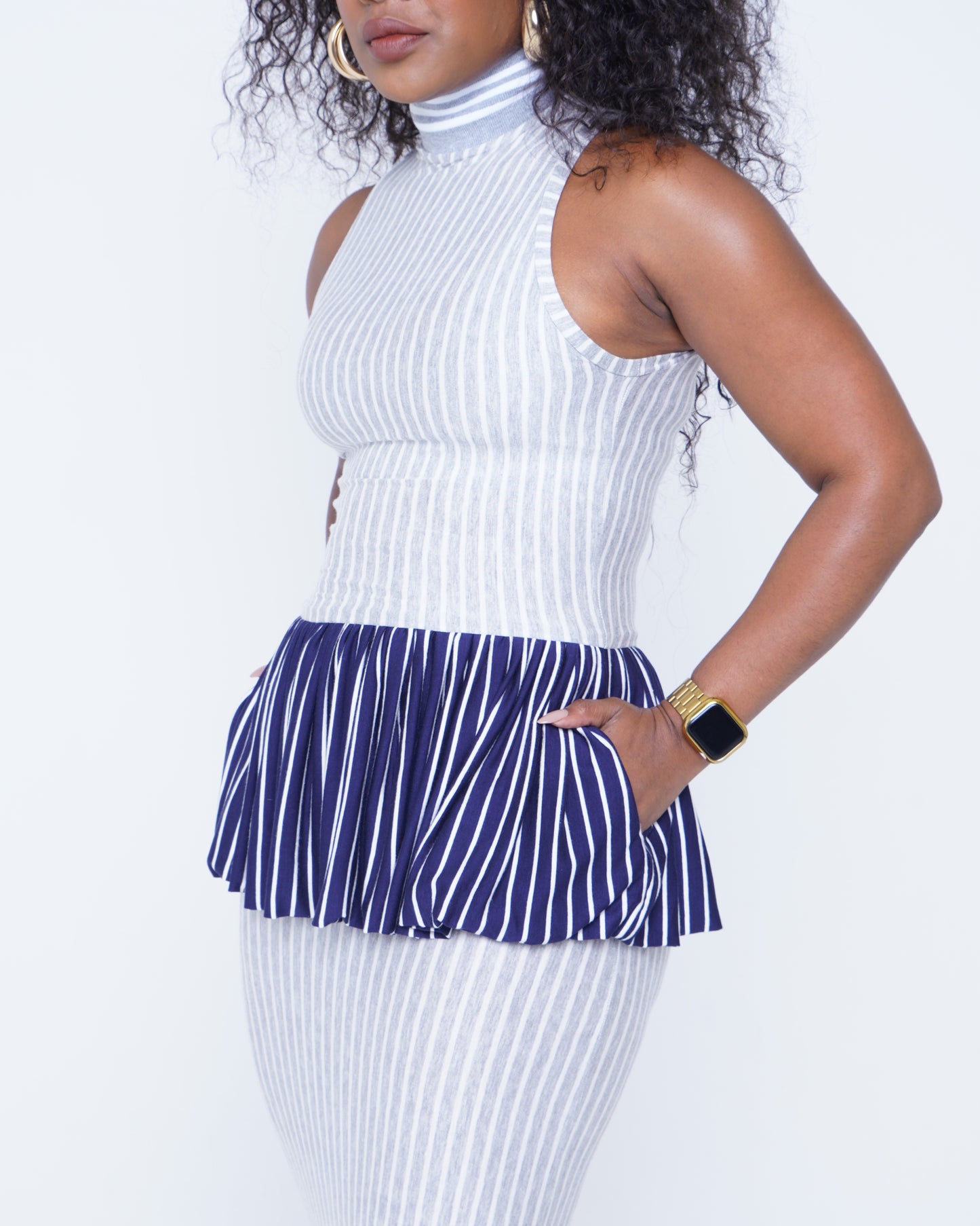 Sienna Peplum Maxi Dress