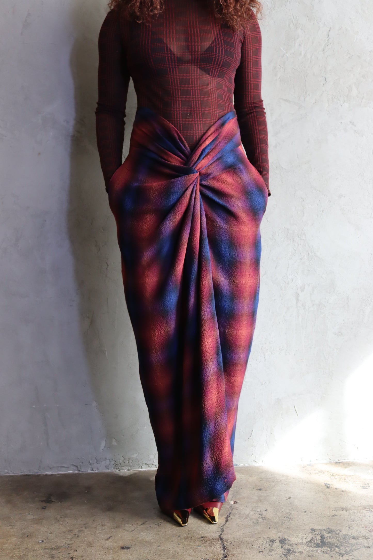 Yoshi Twist Pant (Plaid)