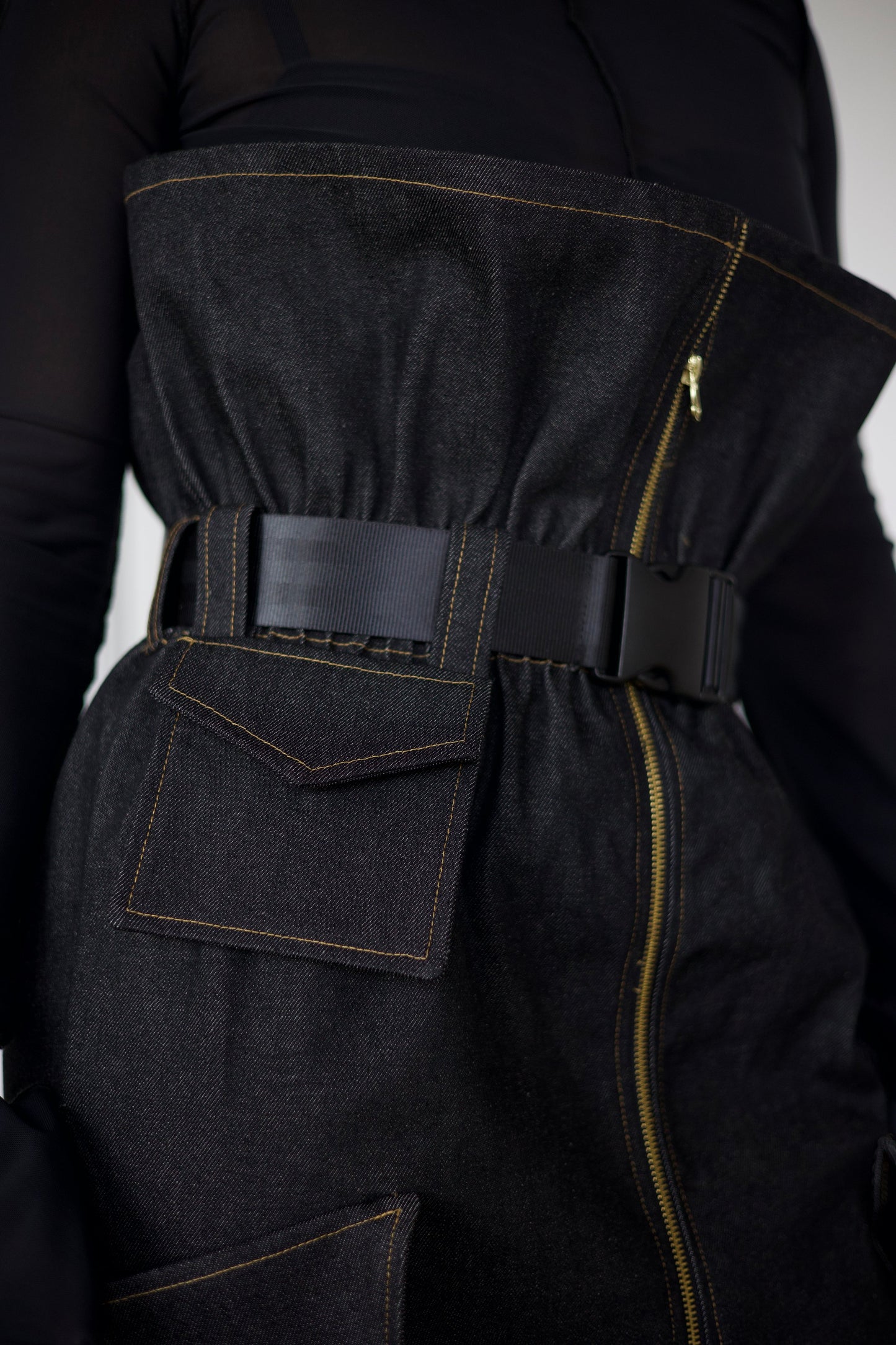 Slate Paperbag Cargo Maxi Skirt