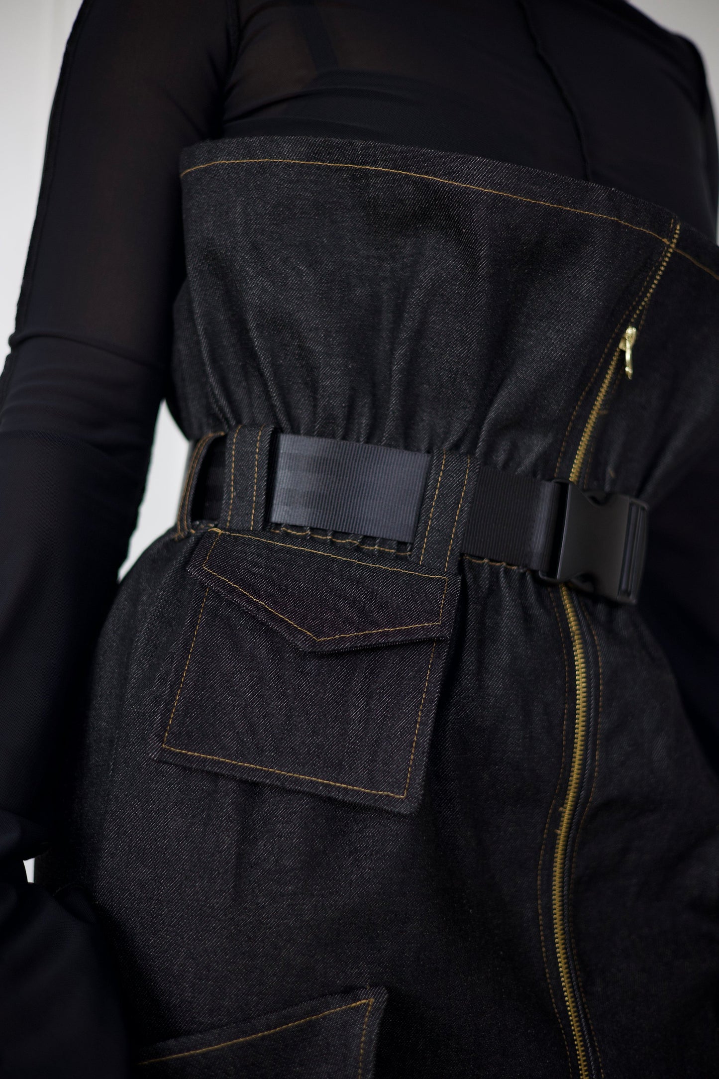 Slate Paperbag Cargo Maxi Skirt
