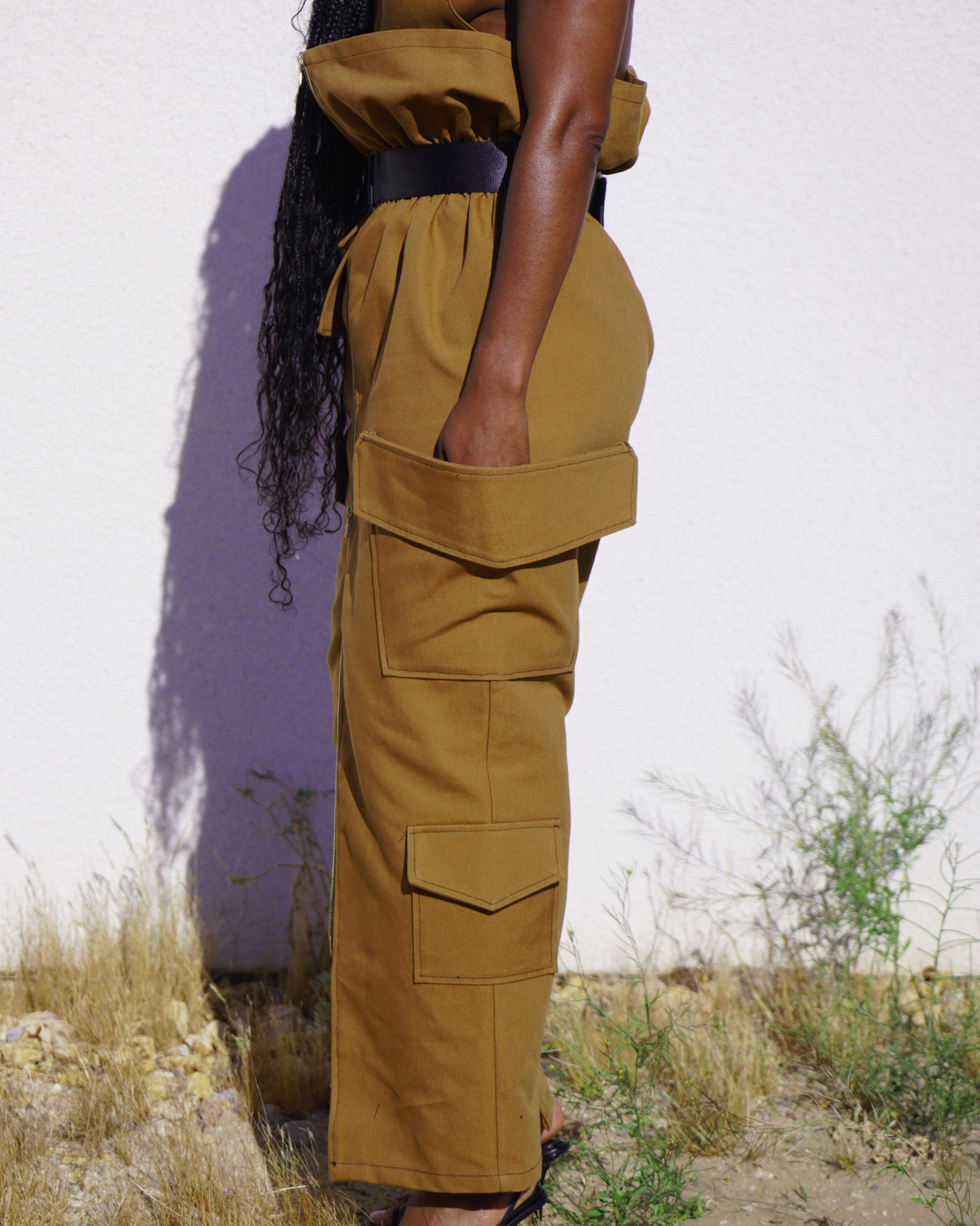 Sahara Paperbag Cargo Maxi Skirt