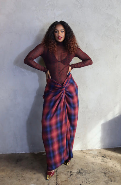 Yoshi Twist Pant (Plaid)