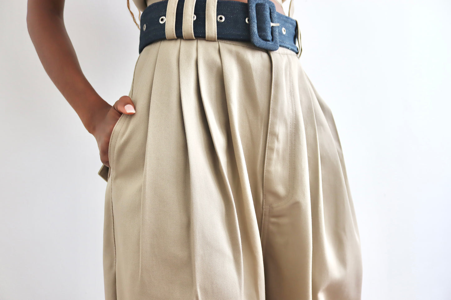 Victor Pleated Trouser (Khaki)