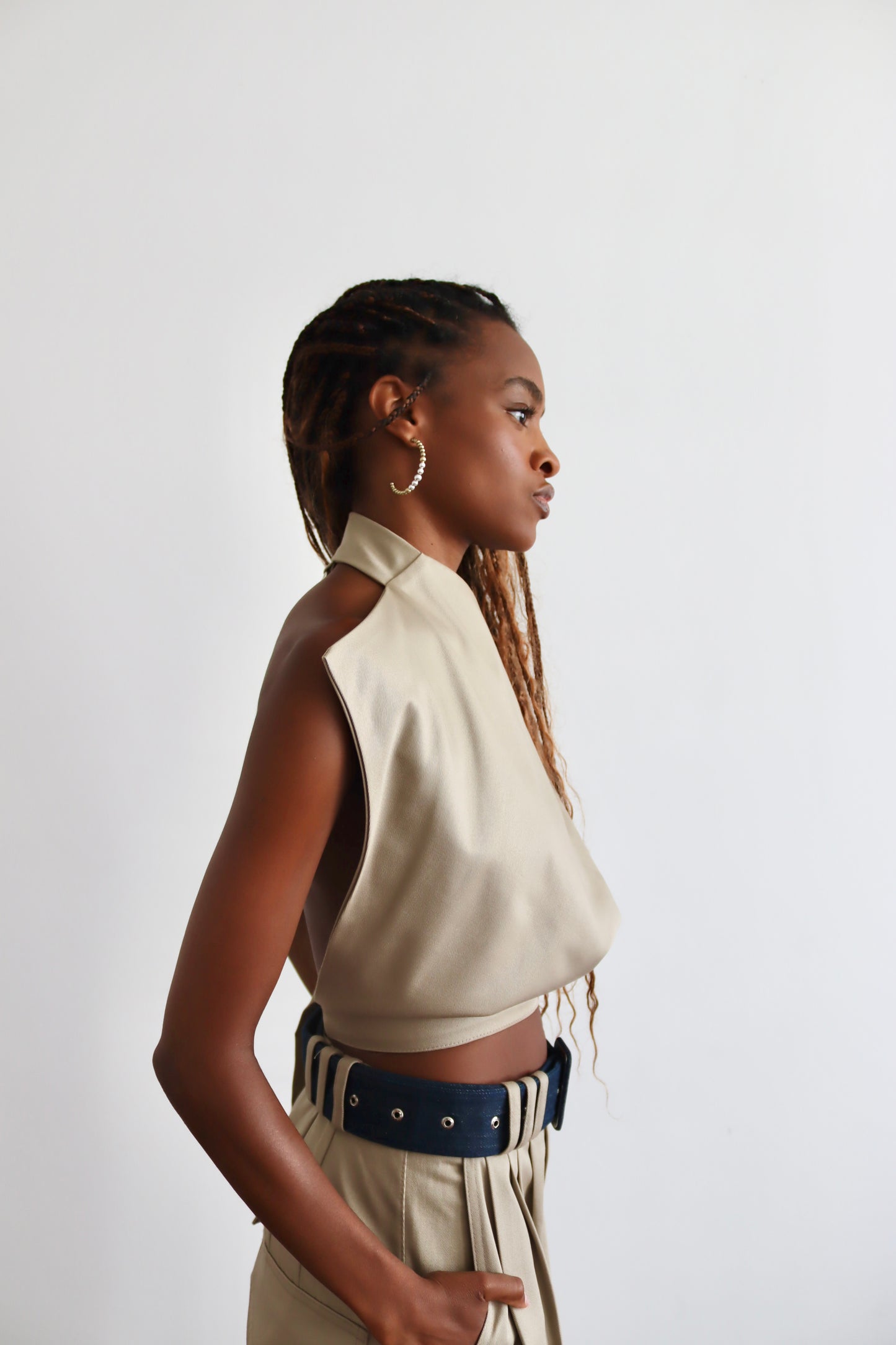 Vera Halter Top (Khaki)