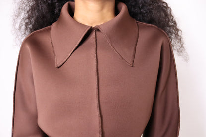 Tommy Collar Top (Brown)
