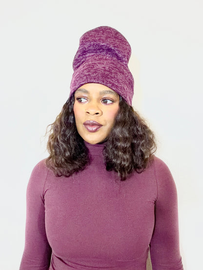 Zoey Beanie Hat (Wine)