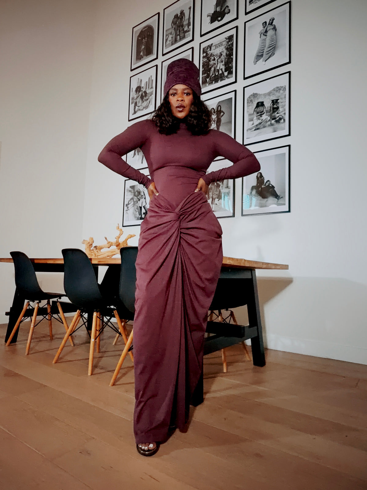 Zenobia Twist Pant (Wine)