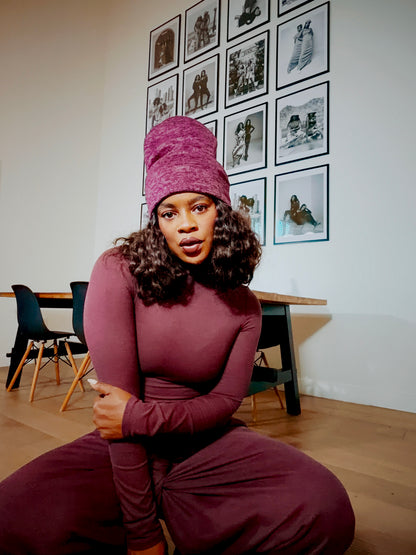 Brittney Turtleneck Bodysuit (Wine)