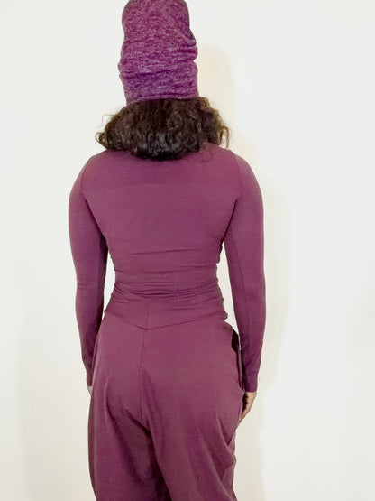 Brittney Turtleneck Bodysuit (Wine)