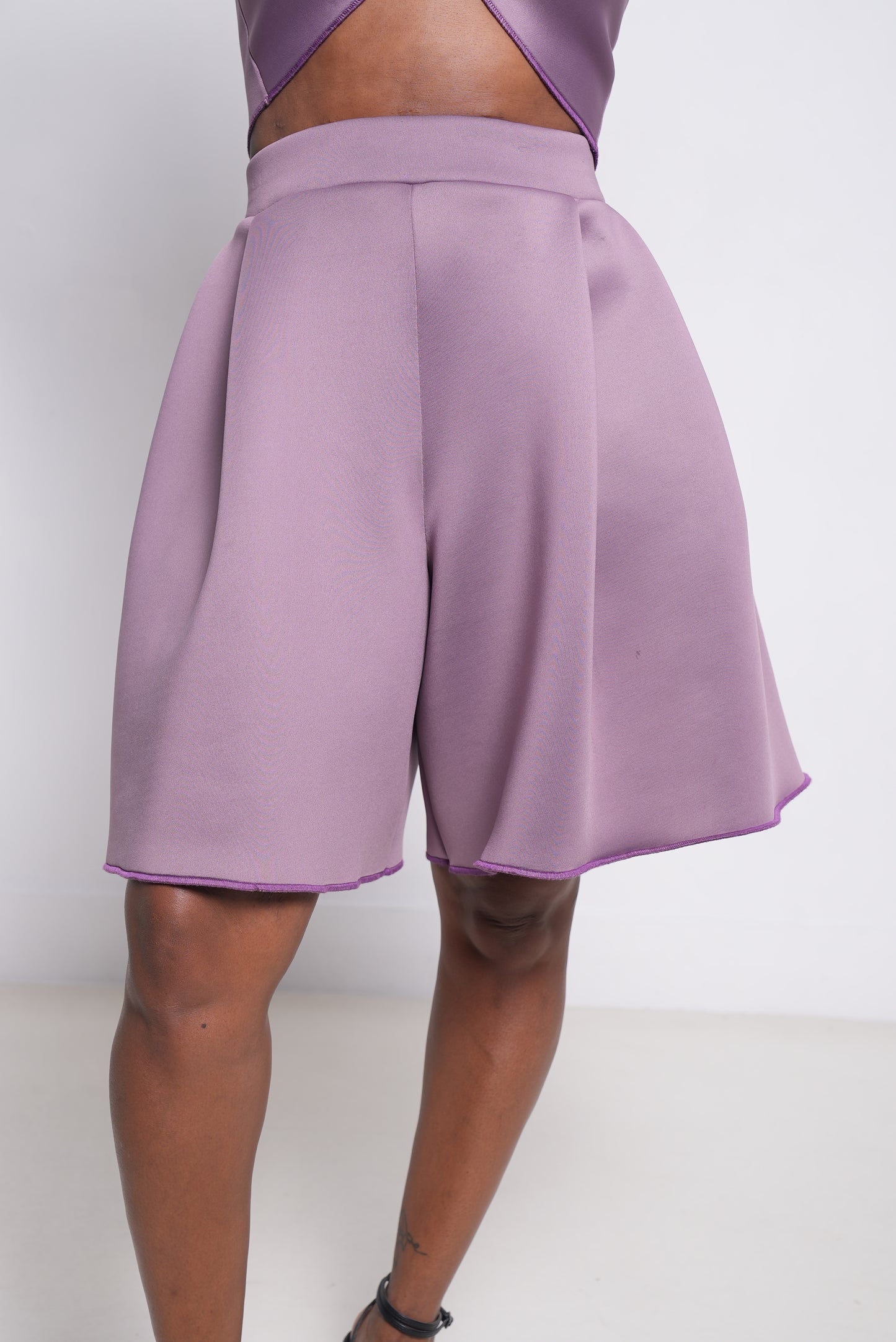 Oliver Pleated Shorts (Lilac)