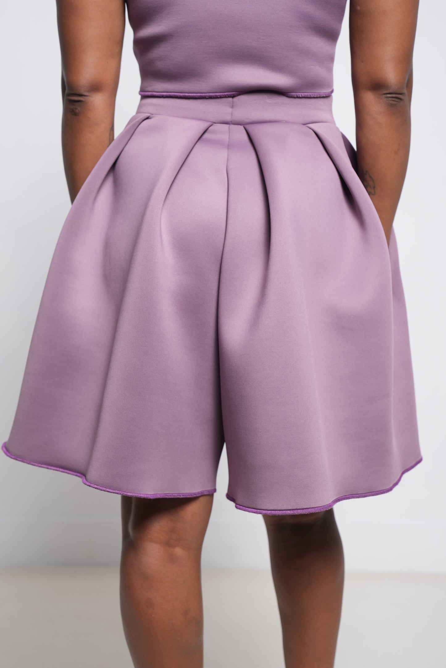 Oliver Pleated Shorts (Lilac)