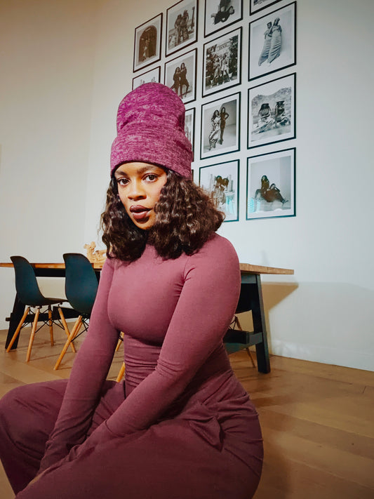 Zoey Beanie Hat (Wine)