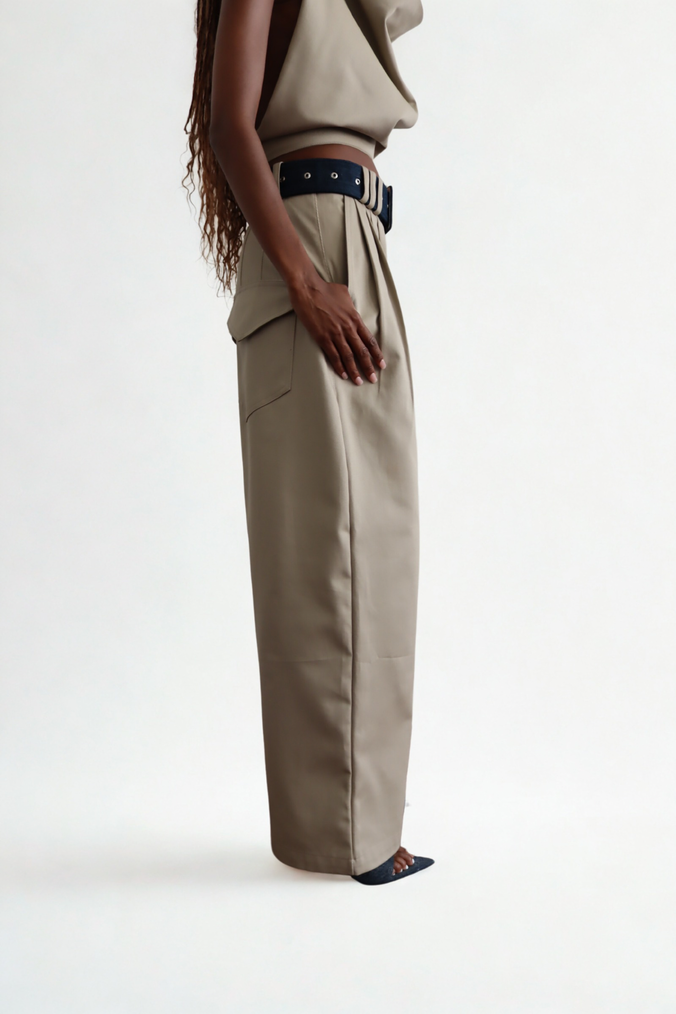 Victor Pleated Trouser (Khaki)