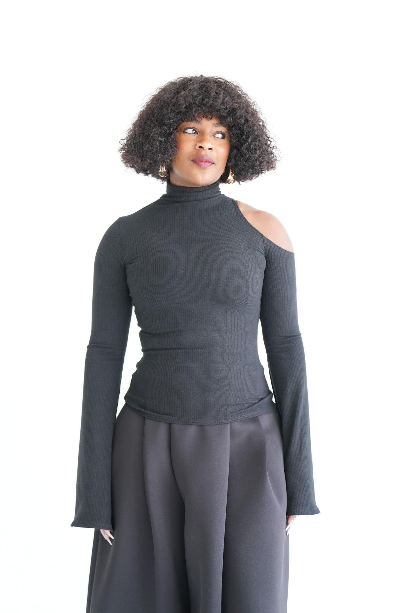 Tina Cut-Out Turtleneck