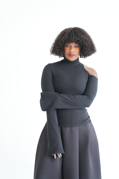 Tina Cut-Out Turtleneck