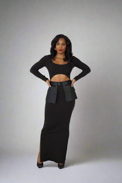 Jet Cutout Maxi Dress 3X Jet Cutout Maxi Dress 3X