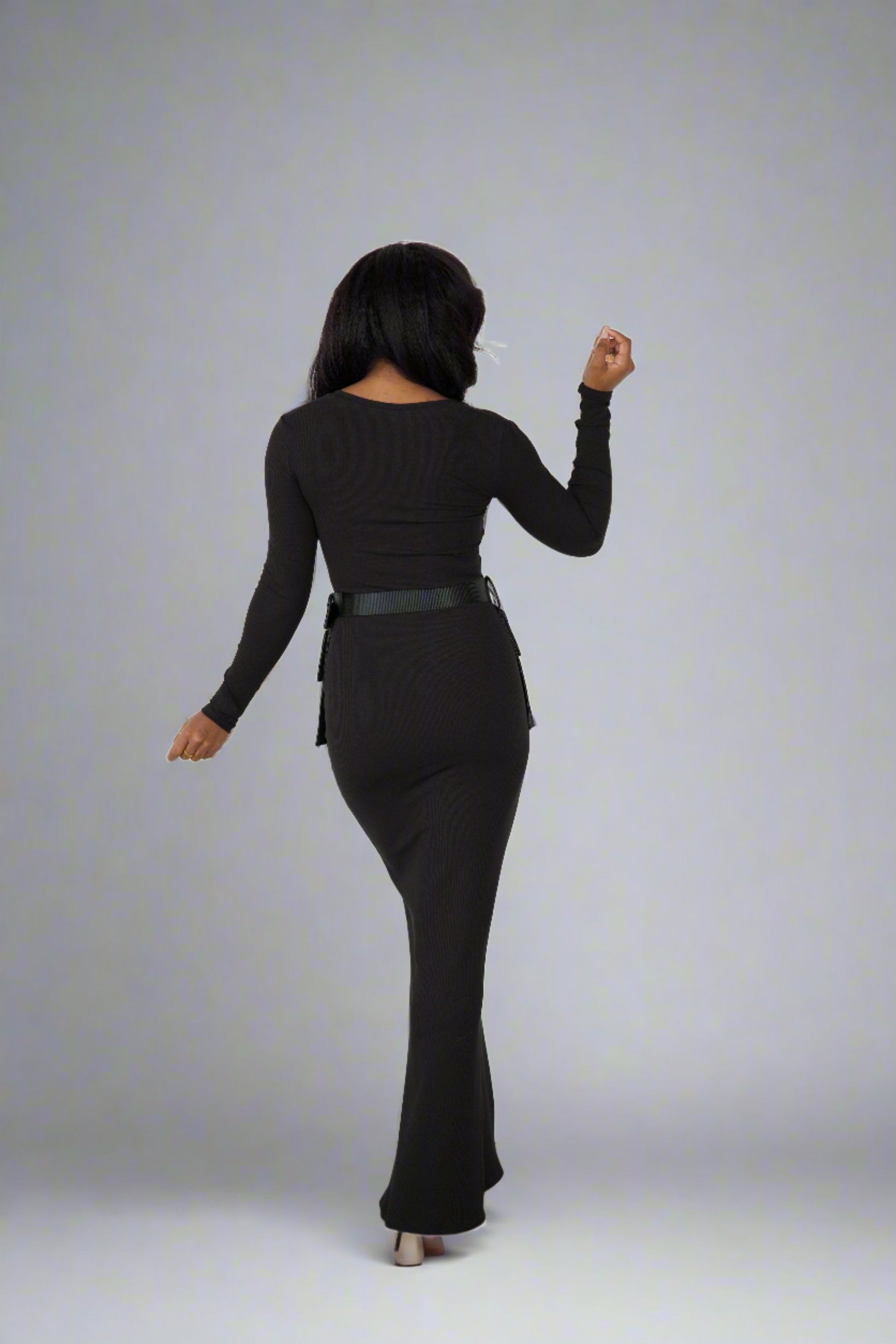 jett black knit cut out maxi dress Black Cut Out Maxi Dress