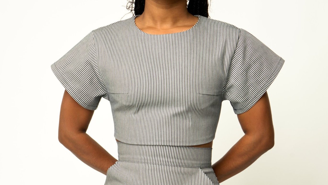 Quick Crop Top (Stripe)